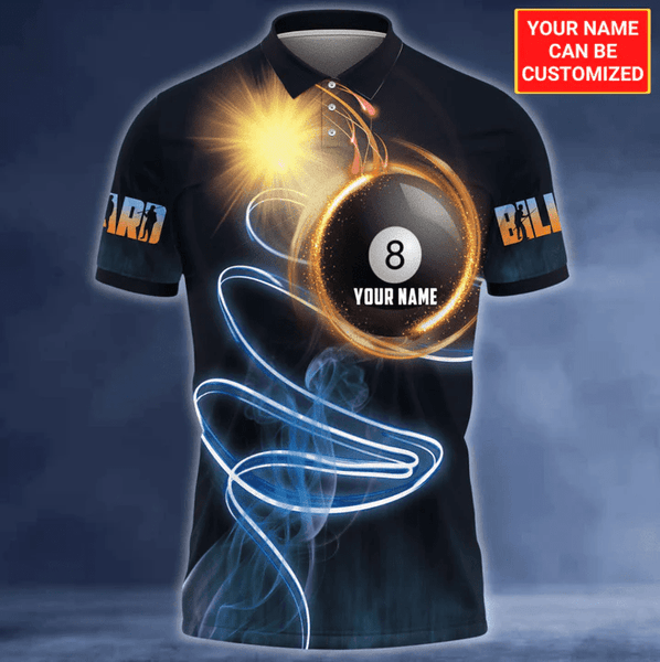 Maxcorners 8 Ball Billiard Personalized 3D Unisex Shirt