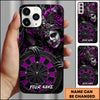 Maxcorners Gothic Queen Skull Dartboard Dark Rose Art Multicolor Options Personalized Name 3D Phonecase