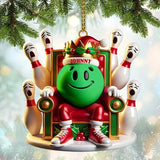 Maxcorners Custom Name Bowling Christmas Ornament, Bowling Lover Christmas Gift