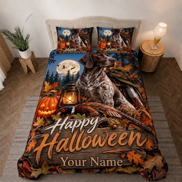 Maxcorners Black Bear, Elk And Bald Eagle River Sunset Bedding Set 3D Print Custom Name