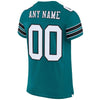 Maxcorners Custom Teal White-Black Mesh Authentic Football Jersey LM2605