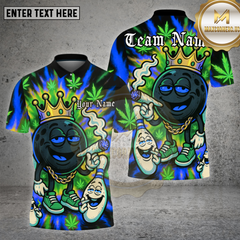 Maxcorners Bowling Shirt King Smoking Ball Multioptions Personalized Name, Team Name Unisex 3D Shirt (4 Colors)