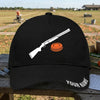 Maxcorners Trap Shooting Minimalist White Shotgun Orange Clay Stack Personalized Classic Cap