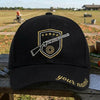 Maxcorners Trap Shooting Gold Shield Five Stars Shotgun Target Badge Personalized Classic Cap