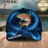 Maxcorners Fishing Blue Water Splash Customized Name 3D Cap