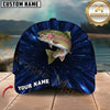 Maxcorners Fishing Neon Blue Purple Light Burst Customized Name 3D Cap