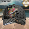 Maxcorners Fishing Gunmetal American Star Torn Mesh Customized Name 3D Cap