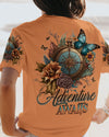 Maxcorners Adventure Awaits Compass Flowers All Over Print LM2101