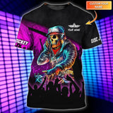 Maxcorners DJ Shirt Skull Personalized 3D All Over Printed Shirt