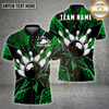 Maxcorners Bowling Pin Impact Black Shatter Multiple Options Personalized Name, Team Name 3D Shirt