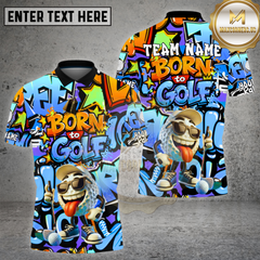Maxcorners Golf Born To Golf Graffiti Street Vibes Multi Options Personalized Name, Team Name 3D Shirt