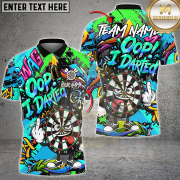 Maxcorners Dart Graffiti Cartoon Dartboard Multi Options Personalized Name, Team Name 3D Shirt