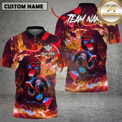 Maxcorners Billiard Shirt Grim Reaper Cosmic 8 Ball Multioptions Personalized Name, Team Name Unisex 3D Shirt (4 Colors)