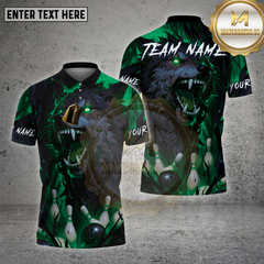 Maxcorners Bowling Shirt Werewolf Rage Bowling Pins Multioptions Personalized Name, Team Name Unisex 3D Shirt (4 Colors)