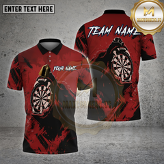 Maxcorners Darts Shirt Bear Claw Scratch Dartboard Multioptions Personalized Name, Team Name Unisex 3D Shirt (4 Colors)