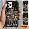 Maxcorners Fishing Camo Cross Fishing Lure Art Personalized Name Phone Case (10 Fish Species)