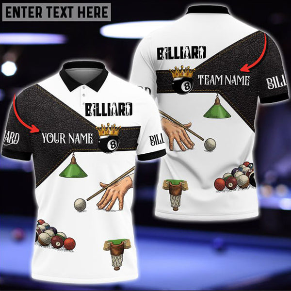 Maxcorners Billiards Star Personalized Name 3D Shirt