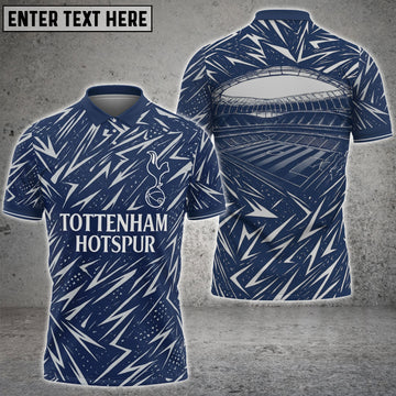 Maxcorners Tottenham Lightning Stadium Graphic Navy 3D Polo Shirt
