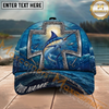 Maxcorners Fishing Texas Cross Christian Fishing Multi Options Personalized Name 3D Classic Cap (11 Fish Species)