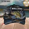Maxcorners Fishing Geometric Metal Armor Lakeside Scene Customized Name 3D Cap