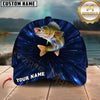 Maxcorners Fishing Neon Blue Purple Light Burst Customized Name 3D Cap