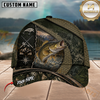 Maxcorners Fishing Dark Camo Mountain Outdoor Customized Name 3D Cap