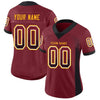Maxcorners Custom Burgundy Black-Gold Drift Fashion Football Jersey LM2605