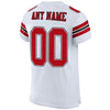 Maxcorners Custom White Red-Black Mesh Authentic Elite Football Jersey LM2605