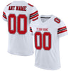 Maxcorners Custom White Red-Black Mesh Authentic Elite Football Jersey LM2605