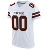 Maxcorners Custom White Black-Orange Mesh Authentic Football Jersey LM2605