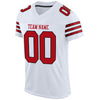 Maxcorners Custom White Red-Black Mesh Authentic Football Jersey LM2605