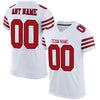 Maxcorners Custom White Red-Black Mesh Authentic Football Jersey LM2605