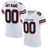 Maxcorners Custom White Black-Red Mesh Authentic Football Jersey LM2605