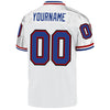 Maxcorners Custom White Royal-Red Mesh Authentic Throwback Football Jersey LM2605