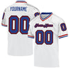 Maxcorners Custom White Royal-Red Mesh Authentic Throwback Football Jersey LM2605