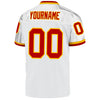 Maxcorners Custom White Red-Gold Mesh Authentic Throwback Football Jersey LM2605