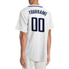 Maxcorners Custom White Navy Authentic Baseball Jersey LM2605