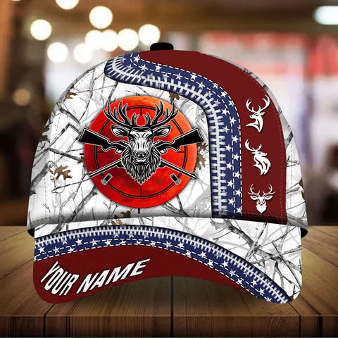 Maxcorners The Best Love Deer Hunting Personalized Hats 3D Multicolored