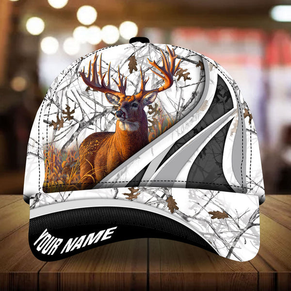 Maxcorners Loralle Deer Hunting Camo Pattern 3D Multicolor Personalized Cap