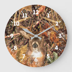 Maxcorners White Tail Deer Head Energy Spirited on a Large Clock TU3012