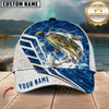 Maxcorners Fishing Blue Lake Angler Personalized 3D Cap  (13 Fish Species)