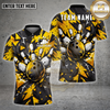 Maxcorners Bowling Pin Burst Geometric Multiple Options Personalized Name, Team Name 3D Shirt