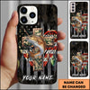 Maxcorners Fishing Camo Cross Fishing Lure Art Personalized Name Phone Case (10 Fish Species)