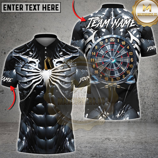 Maxcorners Dartboard Symbiote Warrior Bullseye Multiple Options Personalized Name, Team Name 3D Shirt