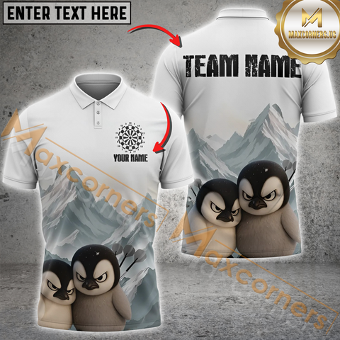 Maxcorners Arctic Penguins Chill But Fierce Personalized Name 3D Unisex Shirt