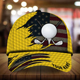 Maxcorners Golf Premium Cracked Personalized Name All Over Printed Cap