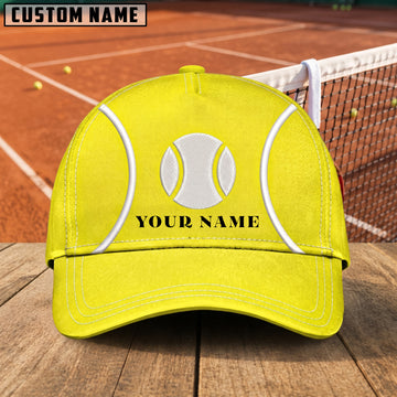 Maxcorners Optic Yellow 3D Tennis Personalized Name Cap