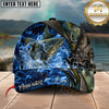 Maxcorners Fishing Blue Flame Water Art Personalized Classic Cap (12 Fish Species)