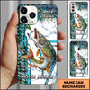 Maxcorners Fishing Phone Case Lure Strike Action Sport Style Personalized Name 3D Phone Case (10 Fish Species)