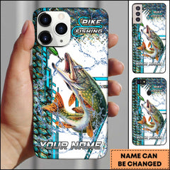Maxcorners Pike Fishing Phone Case Lure Strike Action Sport Style Personalized Name 3D Phone Case